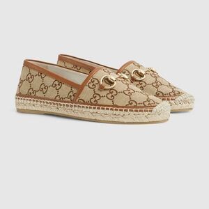 New authentic Gucci GG espadrille with Horsebit size 38